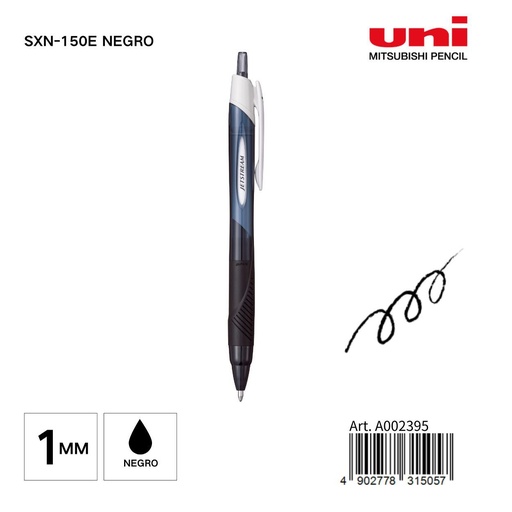 [A002395] Bolígrafo UNI negro SXN-150E  - Artículos de papelería y escritura