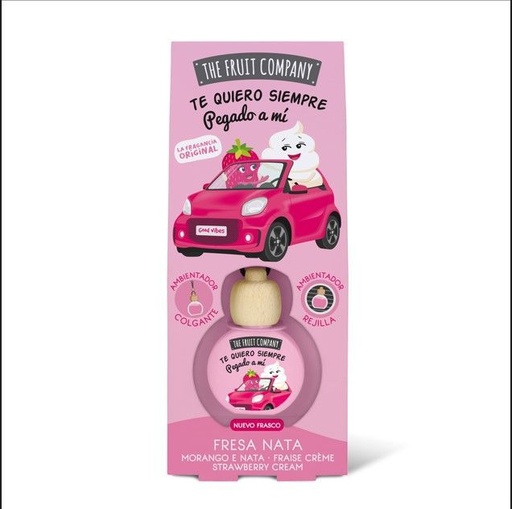 [8436559712248] Ambientador de coche The Fruit Company fresa y nata 5ml - Aromatizantes y fragancias