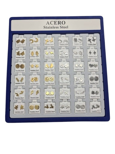 [8456987453032] Expositor de pendientes acero 36/p RB - Bisutería y joyería