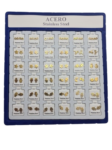[8456987453049] Expositor de pendientes acero 36/p RB - Bisutería y joyería