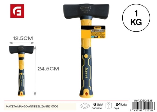 [202121535] Maza de 1000 g con mango antideslizante - Herramientas de ferretería y construcción