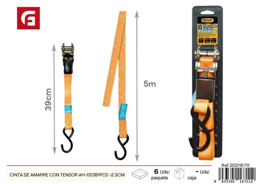 [202116711] Cinta de amarre con tensor AH-003B - Accesorios para automóvil y transporte
