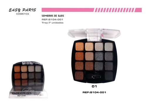 [S104-01] Sombra de ojos 14 colores 7 unidades - Productos de maquillaje