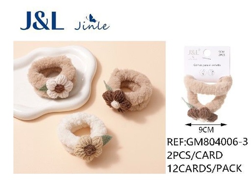 [8445801001184] Coletero de peluche 9cm 12 piezas - Accesorios para el cabello