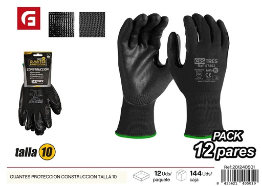 [201240501] Guantes de protección para construcción talla 10 - Herramientas de trabajo