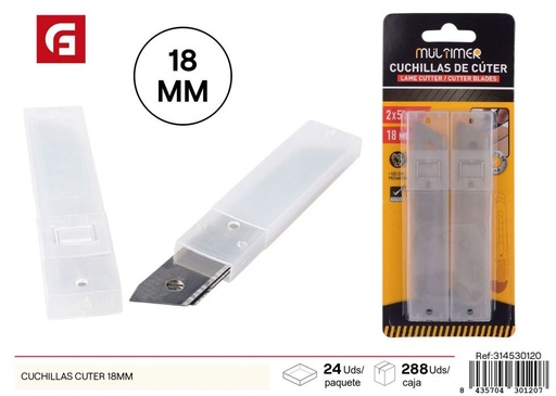 [314530120] Cuchillas de cutter 18 mm - Herramientas de corte