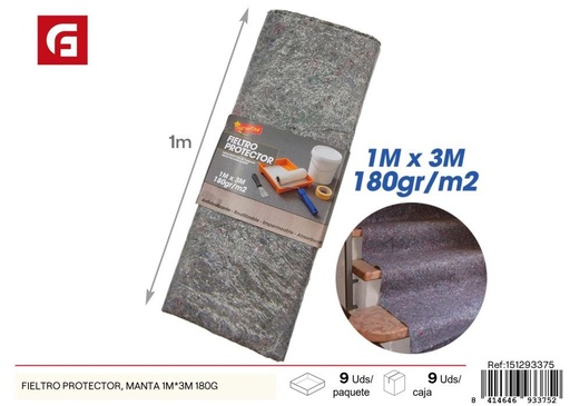 [151293375] Alfombra protectora 1x3 m 180 g - Protección y pintura