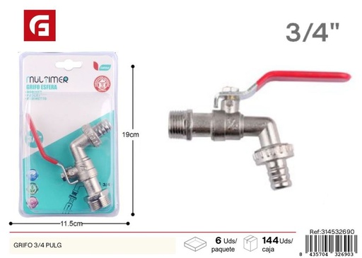 [314532690] Grifo 3/4" de conexión - Accesorios de fontanería y artículos de baño
