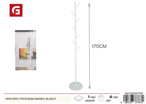 [200937787] Perchero de 170 cm con base de mármol blanco - Muebles y decoración del hogar