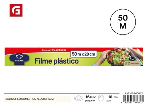 [105940677] Bobina film doméstico Aluchef 50 m - Utensilios de cocina