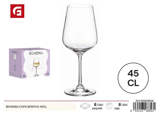[180628856] Copa de vidrio Bohemia 45cl - Copas de vidrio para bebidas