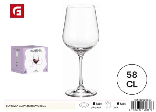 [180628857] Copa de vidrio Bohemia 58cl - Copas de vidrio para bebidas