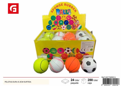 [187769011] Pelotas duras surtidas 6.3 cm - Juguetes y pelotas