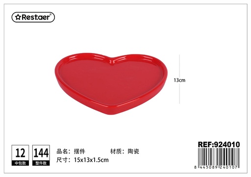 [924010] Adorno de cerámica para San Valentín 15x13x1.5 cm - Decoraciones para el Día de San Valentín