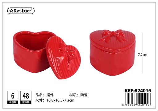 [924015] Joyería de cerámica para San Valentín 10.8x10.5x7.2 cm - Regalos de San Valentín