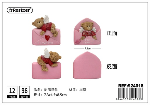 [924018] Adorno de resina para San Valentín 7.3x4.5x8.5 cm - Decoraciones para el Día de San Valentín