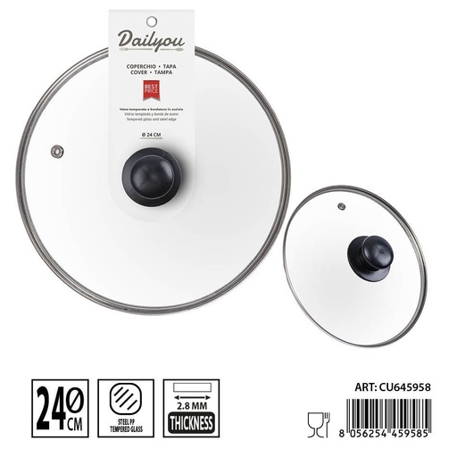 [0242200] Tapa de cristal templado 24 cm - Accesorios de cocina