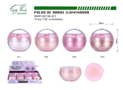 [I018-01] Polvo de Hadas "Glow Highlight" 12 Unidades - Iluminador facial