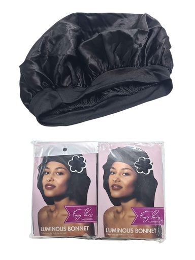 [042195-02] Gorro de satén negro 12 Unidades - Accesorios de belleza