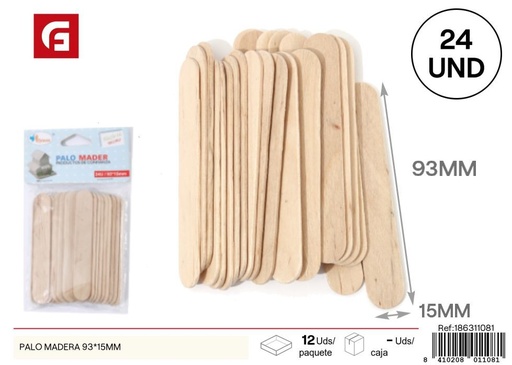 [186311081] Palo de madera 93x15mm - Artículos de manualidades y creatividad