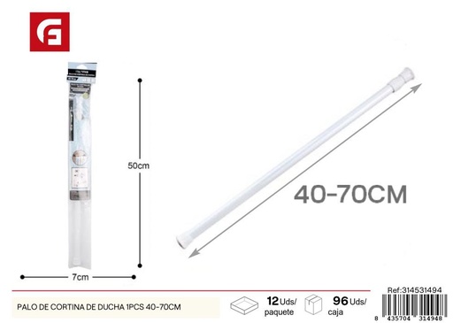 [314531494] Palo de cortina de ducha extendido 40-70 cm - Accesorios de baño