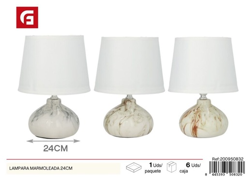 [200950832] Lámpara marmoleada de 30cm - Diseño elegante