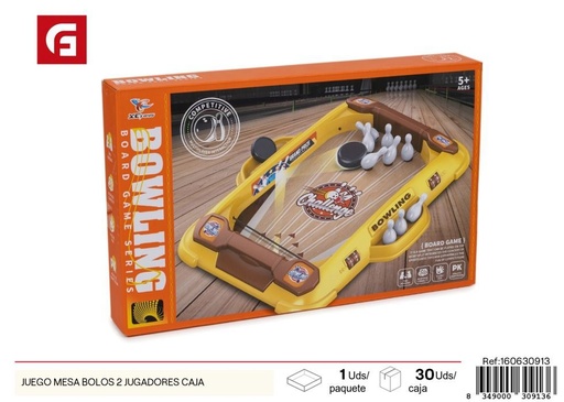 [160630913] Set de bolos de mesa para 2 jugadores en caja - Juguetes de mesa