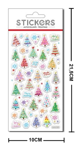 [NV9390] Stickers de Navidad 10x21.5 cm - Material navideño y decoración