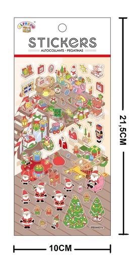 [NV9369] Stickers navidad 10x21.5 cm - Etiquetas de regalo navideñas