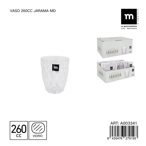 [A003341] Vaso 260cc Jarama MD - Vaso elegante y versátil
