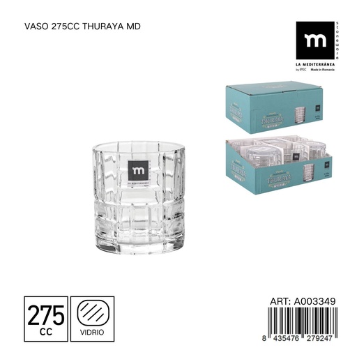 [A003349] Vaso 275cc Thuraya MD - Vaso elegante y funcional