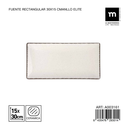 [A003161] Fuente rectangular de cerámica 30X15 cm ANLLO Elite - Utensilios de mesa