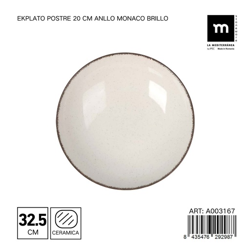 [A003167] Bajo plato de cerámica 32.5 cm ANLLO Monaco - Decoración para mesas elegantes