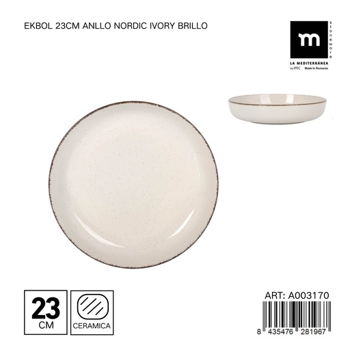 [A003170] Cuenco de cerámica 23 cm EKBOL - Vajilla y utensilios de mesa elegante