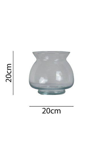 [9076] Florero con base Cora 20H 20D - Maceteros y decoración para el hogar