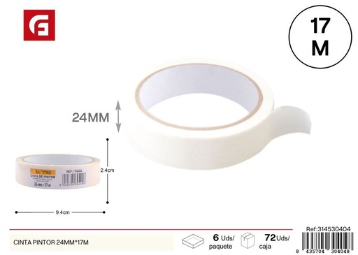 [314530404] Cinta de pintor 24mm*17m - Herramientas de ferretería
