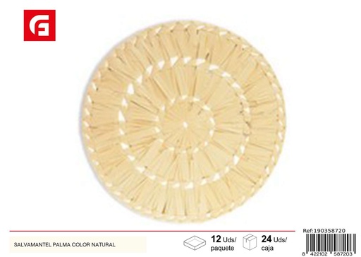 [190358720] Salvamantel palma color natural - Accesorios decorativos para mesa