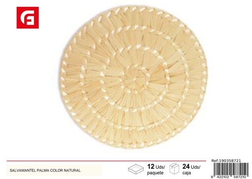 [190358721] Salvamantel palma color natural - Textiles de cocina y protección