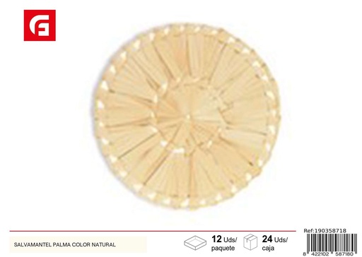 [190358718] Salvamantel palma color natural - Accesorios de mesa y decoración