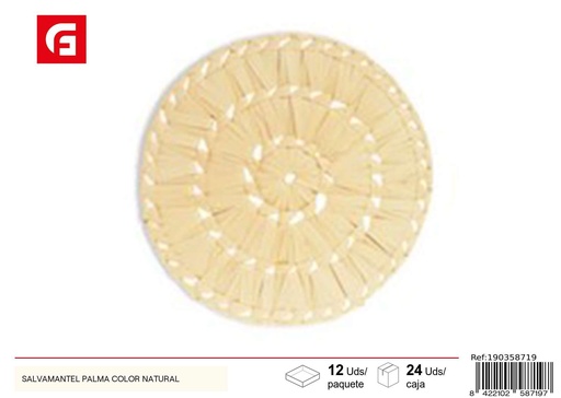 [190358719] Salvamantel palma color natural - Textiles de cocina y protección