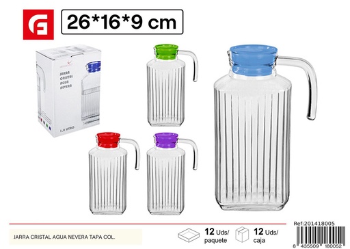 [201418005] Jarra de cristal para agua con tapa - Accesorios de cocina