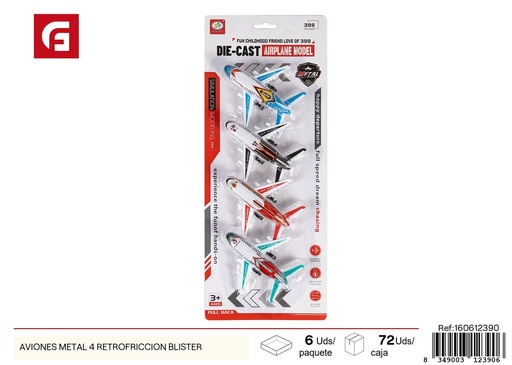 [160612390] Set de avión metálico con muñeca - Juguetes y aviones