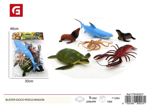 [179140017] Blister de juego de pesca dragón - Juguetes interactivos y de pesca