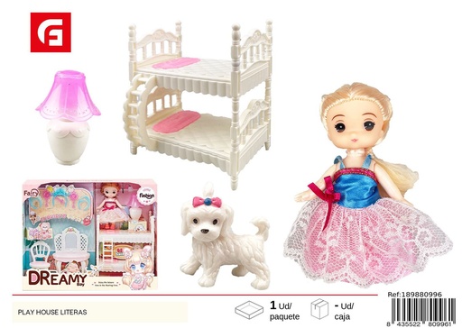 [189880996] Muñeca de juego Play House con literas - Juguetes de muñecas y juego de roles
