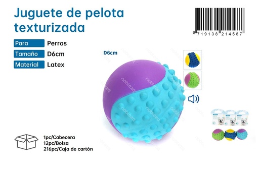 [187921458] Juguete de pelota texturizada - Juguetes interactivos y diversión para mascotas 