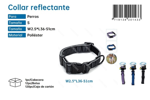 [187920143] Collar reflectante para mascotas - Seguridad vital para pasear mascotas 