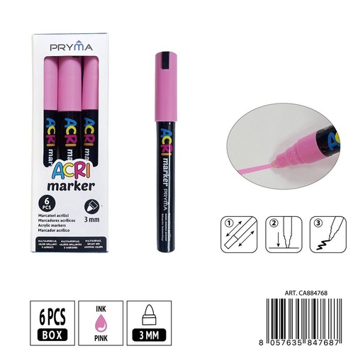 [0235557] Rotulador acrílico PRYMA de 3 mm - Herramientas artísticas