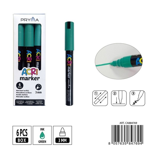 [0235558] Rotulador acrílico PRYMA de 3 mm - Herramientas artísticas
