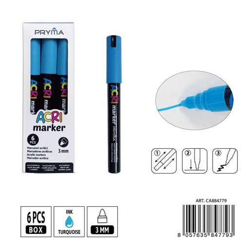 [0235568] Rotulador acrílico PRYMA de 3 mm - Herramientas artísticas