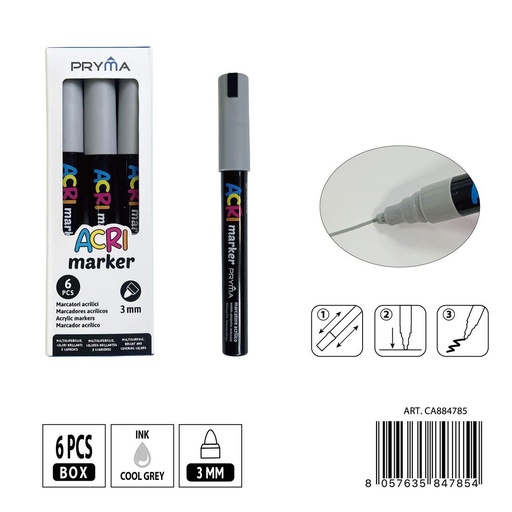 [0235574] Rotulador acrílico PRYMA de 3 mm - Herramientas artísticas